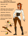 Keldwyn Flannery’s reference sheet