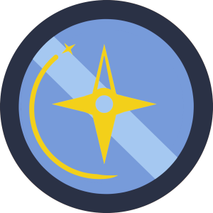 The Guild Logo, with the iconic yellow compass and star on a blue background.