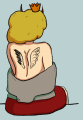 The curse mark on Nyx's back.