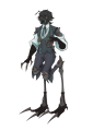 Senti Original Outfit when he first joins the guild and Contingency Division on his first year without cloak